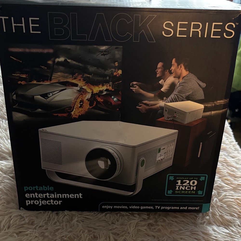 Portable Entertainment Projector with 120-Inch Display